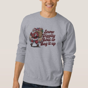 Sweatshirt Noël rétro des années 90, Snow Diggity va tout emb