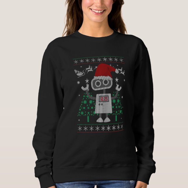 Sweatshirt Noël Robot père Noël (Devant)