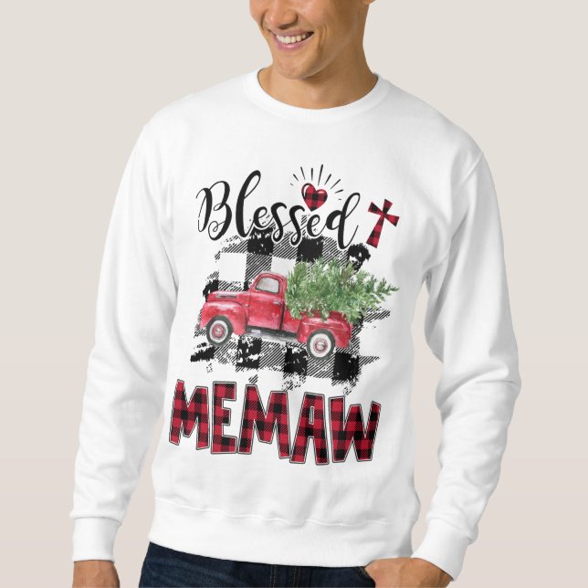 Sweatshirt Noël Rouge de la Mémaille (Devant)