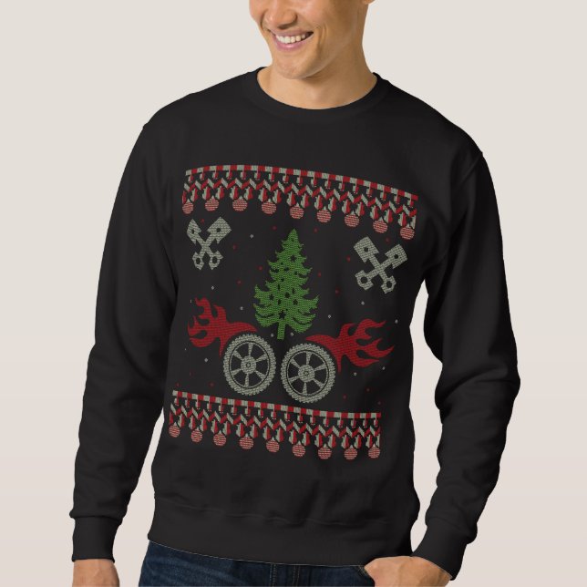 Sweatshirt Noël sale de motard  (Devant)