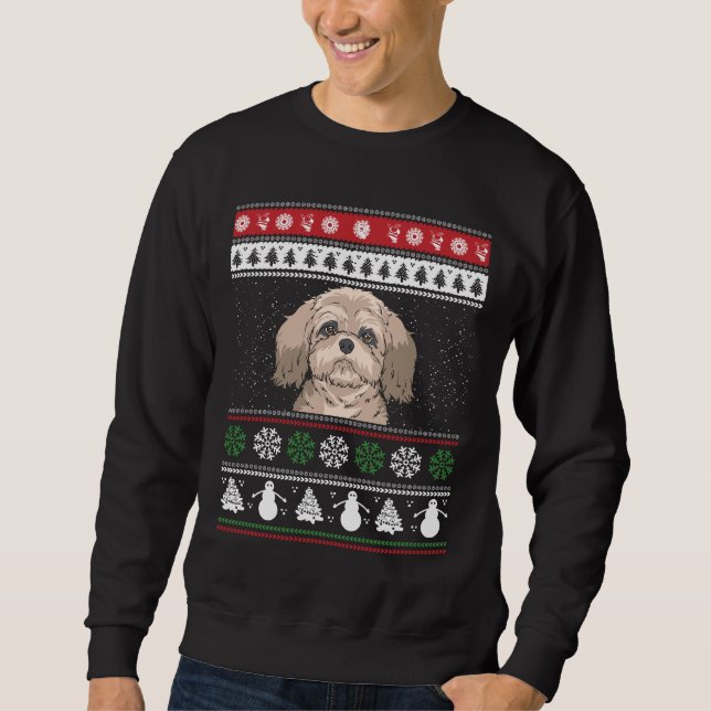 Sweatshirt Noël Shih Tzu (Devant)