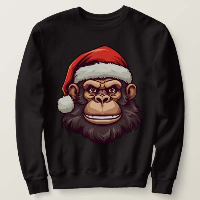 Sweatshirt Noël singe (Design devant)
