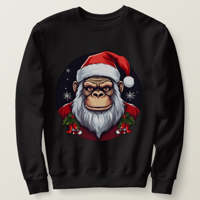 Sweatshirt Noël singe (Design devant)