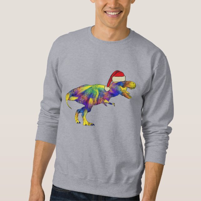 Sweatshirt Noël T Rex Père Noël (Devant)