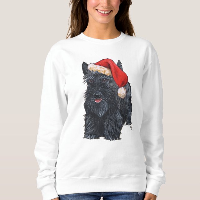 Sweatshirt Noël Terrier Écossais (Devant)