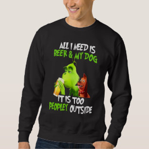 Sweatshirt Noël Tout Ce Dont J'Ai Besoin C'Est De La Bière Et