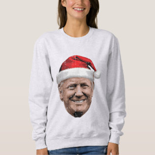 Sweatshirt Noël Trump Visage Père Noël Drôle Xmas Meme