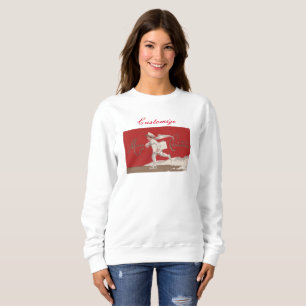 Sweatshirt Noël vintage de patinage de Thunder_Cove de garç