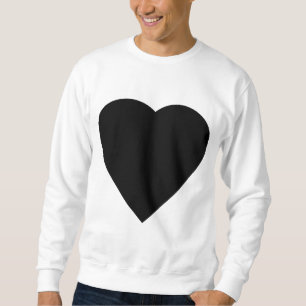 Sweatshirt Noir et Blanc Love Heart Design.