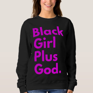 SWEATSHIRT NOIR FILLE PLUS DIEU