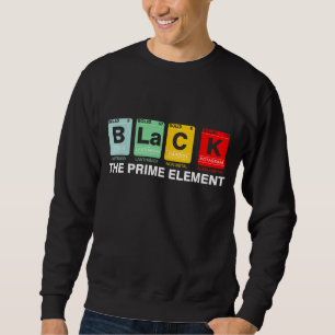 Sweatshirt Noir Le Premier Élément Noir Histoire Mois Période