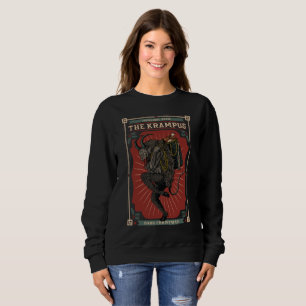 Sweatshirt Noir noir Devil folklorique Krampus Sac de jouets
