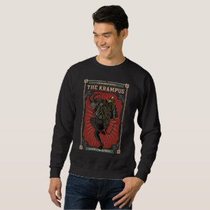 Sweatshirt Noir noir Devil folklorique Krampus Sac de jouets