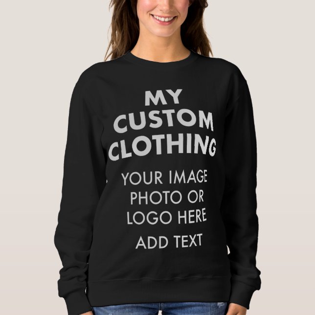 Sweatshirt NOIRE Personnalisée FEMME (Devant)