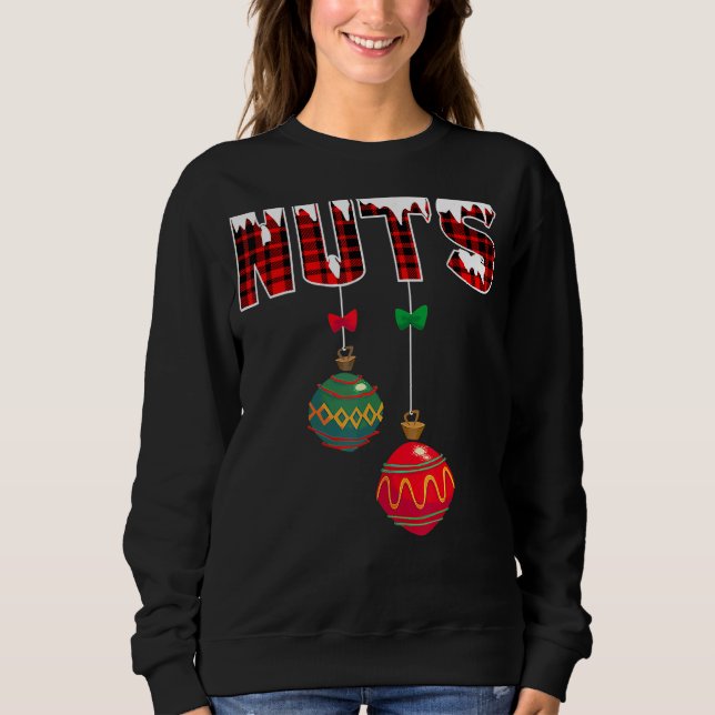 Sweatshirt Noix de poitrine assorties châtaignes Couples de N (Devant)