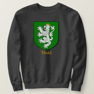 Sweatshirt Nom de famille hispanique Diaz Family Shield