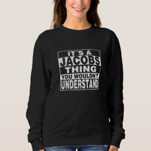 Sweatshirt Nom de famille JACOBS Cadeau personnalisé