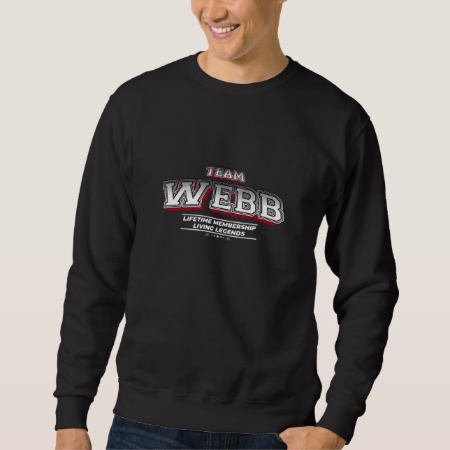 Sweatshirt Nom de famille Team WEBB Nom de famille Membre de  (Devant)