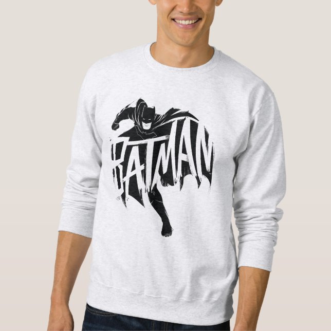 Sweatshirt Nom de la brosse d'encre Batman (Devant)