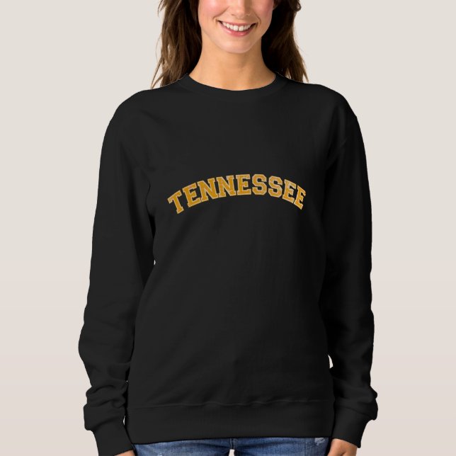 Sweatshirt Nom de l'État du Tennessee en détresse (Devant)