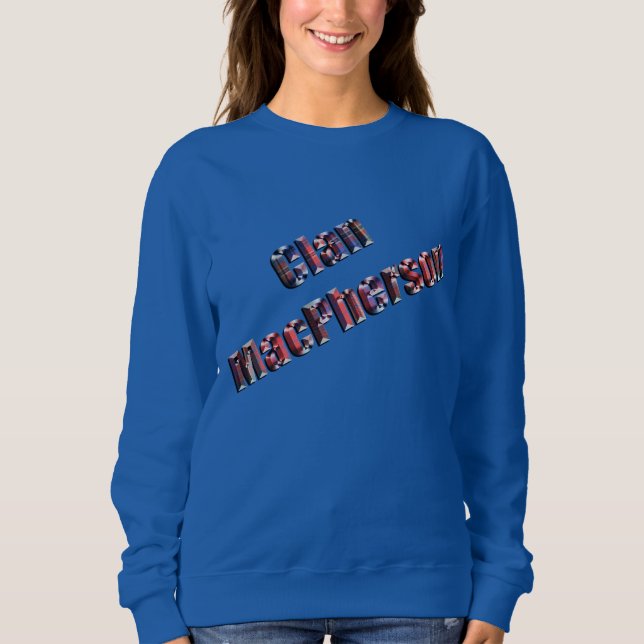 Sweatshirt Nom du clan Tartan de MacPherson, (Devant)