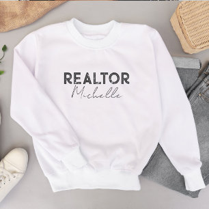 Sweatshirt Nom du script de l'agent immobilier Realtor