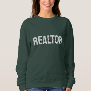 Sweatshirt Nom du script de l'agent immobilier Realtor Pink