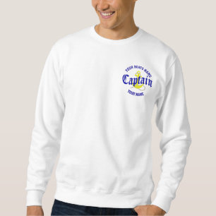 Sweatshirt Nom du yacht et capitaine du bateau