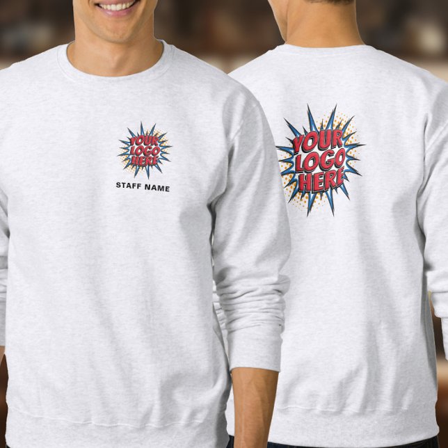 Sweatshirt Nom et logo Télécharger Modèle/avant et arrière/gr (Créateur téléchargé)