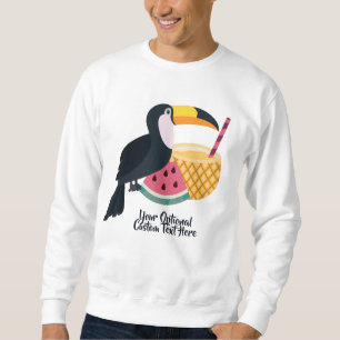 Sweatshirt Nom et texte personnalisés Illustration Toucan