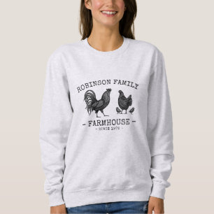 Sweatshirt Nom Famille Ferme Hen Chicks Rooster