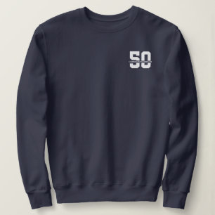 Sweatshirt Nom personnalisé 50e anniversaire Moderne