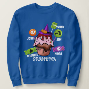 Sweatshirt Nom personnalisé de l'enfant Grand-mère Nana Hallo