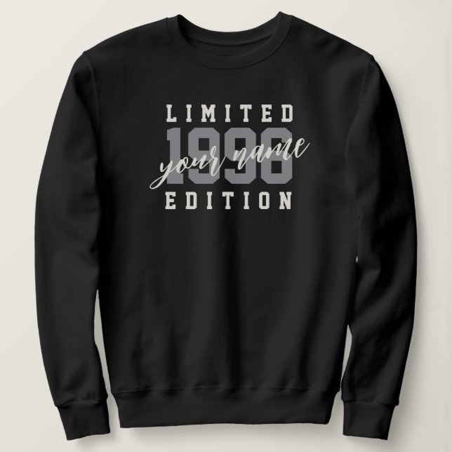 Sweatshirt Nom personnalisé Édition limitée 1996, 30e anniver (Design devant)