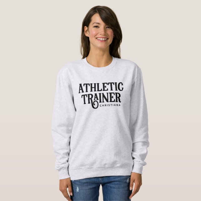 Sweatshirt Nom personnalisé Entraîneur sportif (Devant entier)