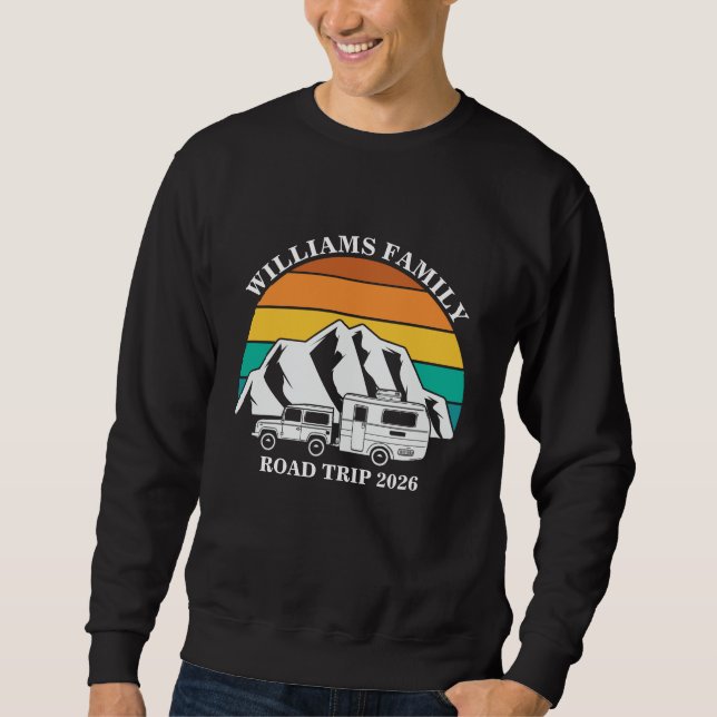 Sweatshirt nom personnalisé famille vacances montagne Voyage  (Devant)