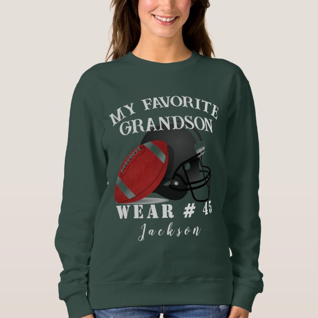 Sweatshirt Nom personnalisé Grand-parents de football américa (Devant)