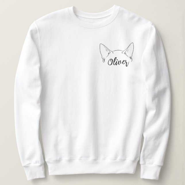 Sweatshirt Nom personnalisé Ocicat Cat Mom (Design devant)