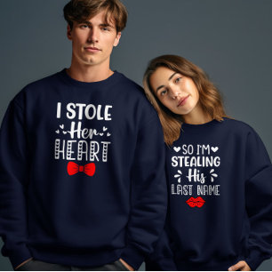 Sweatshirt Nom Valentines Jour Couple Correspondant Drôle