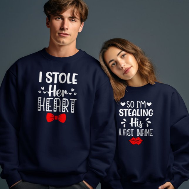 Sweatshirt Nom Valentines Jour Couple Correspondant Drôle (Créateur téléchargé)