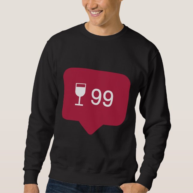 Sweatshirt Nombre d'amour du vin (Devant)
