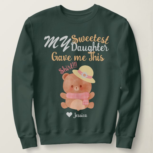 Sweatshirt Noms de filles les plus sucrées et de maman person (Design devant)