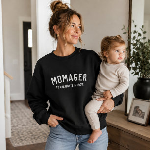 Sweatshirt Noms des enfants de Momager personnal