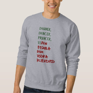 Sweatshirt Noms drôles de rennes buveurs de Noël du Père Noël