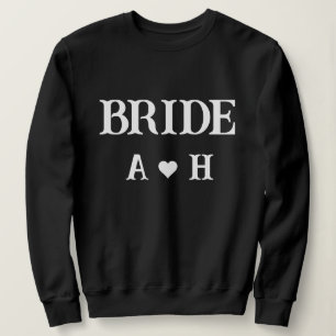 Sweatshirt Noms personnalisés des mariés initiaux