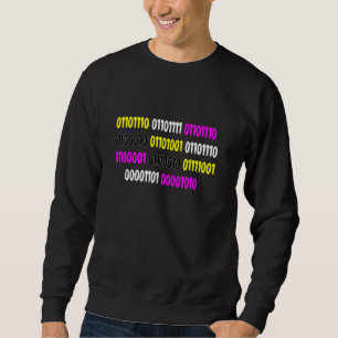 Sweatshirt Non binaire Dans Les Couleurs D'Indicateur Binaire
