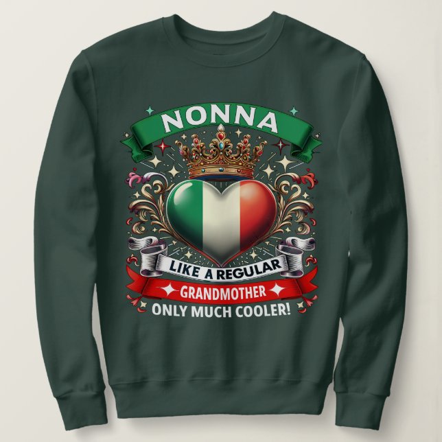 Sweatshirt Nonna aime une grand-mère régulière (Design devant)