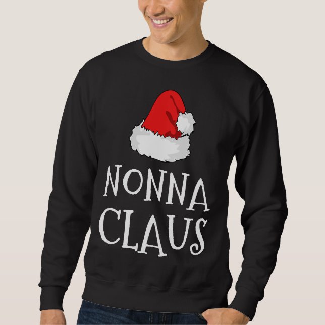 Sweatshirt Nonna Claus Noël Casquette Famille Pj Groupe de ju (Devant)