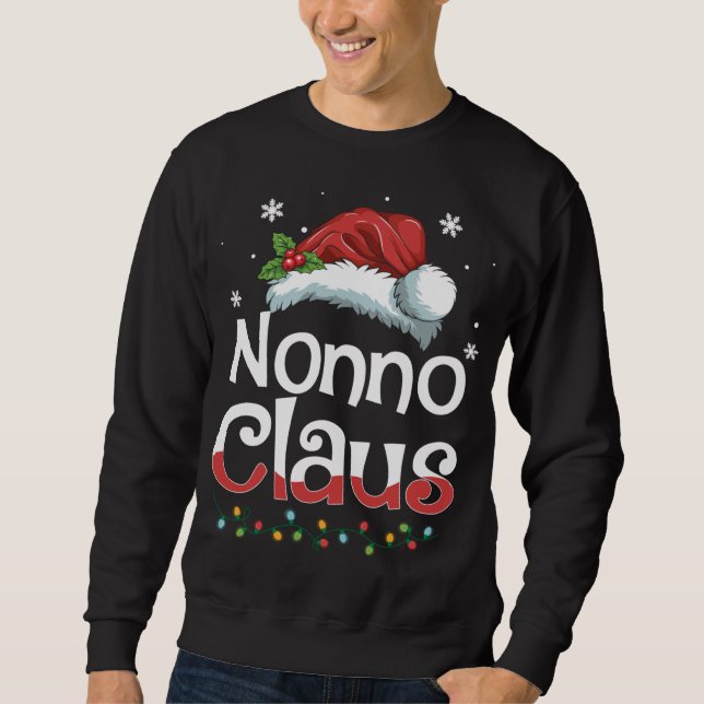 Sweatshirt Nonno Claus Famille de Noël Correspondant Pyjama D (Devant)