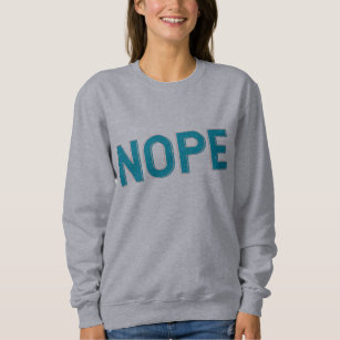 Sweatshirt NOPE   Typographie de Sarcasme en bleu